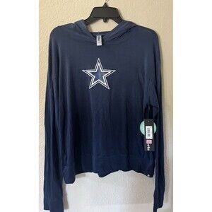 DALLAS COWBOYS LADIES MEN LONG SLEEVE TEE SHIRT (L) WITH HOODIE
